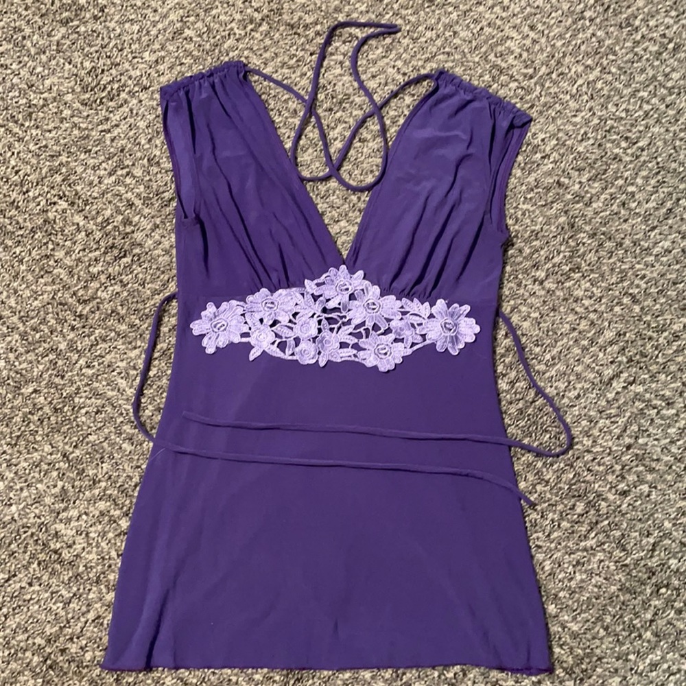 Charlotte Ruse women’s small purple blouse